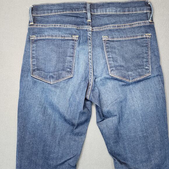 FRAME Denim Womens Jeans Size 28 Mid Rise Blue Dark Wash Skinny Ankle Stretch - Picture 12 of 16